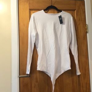 Abercrombie & Fitch Cotton Seamless Fabric Crew Bodysuit
